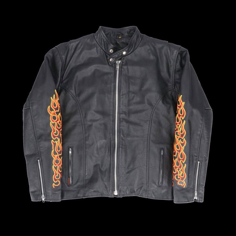 HOTLEATHERS/90's/ヴィンテージライダースジャケット/カウハイド/希少ファイヤーロゴ/レア//ABランク/24