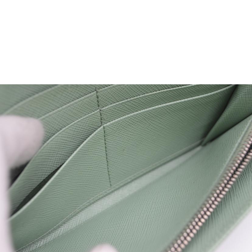 PRADA プラダ/サフィアーノリボンレザー長財布/アクアマリーナグリーン/1MH132//12N/ABランク/89