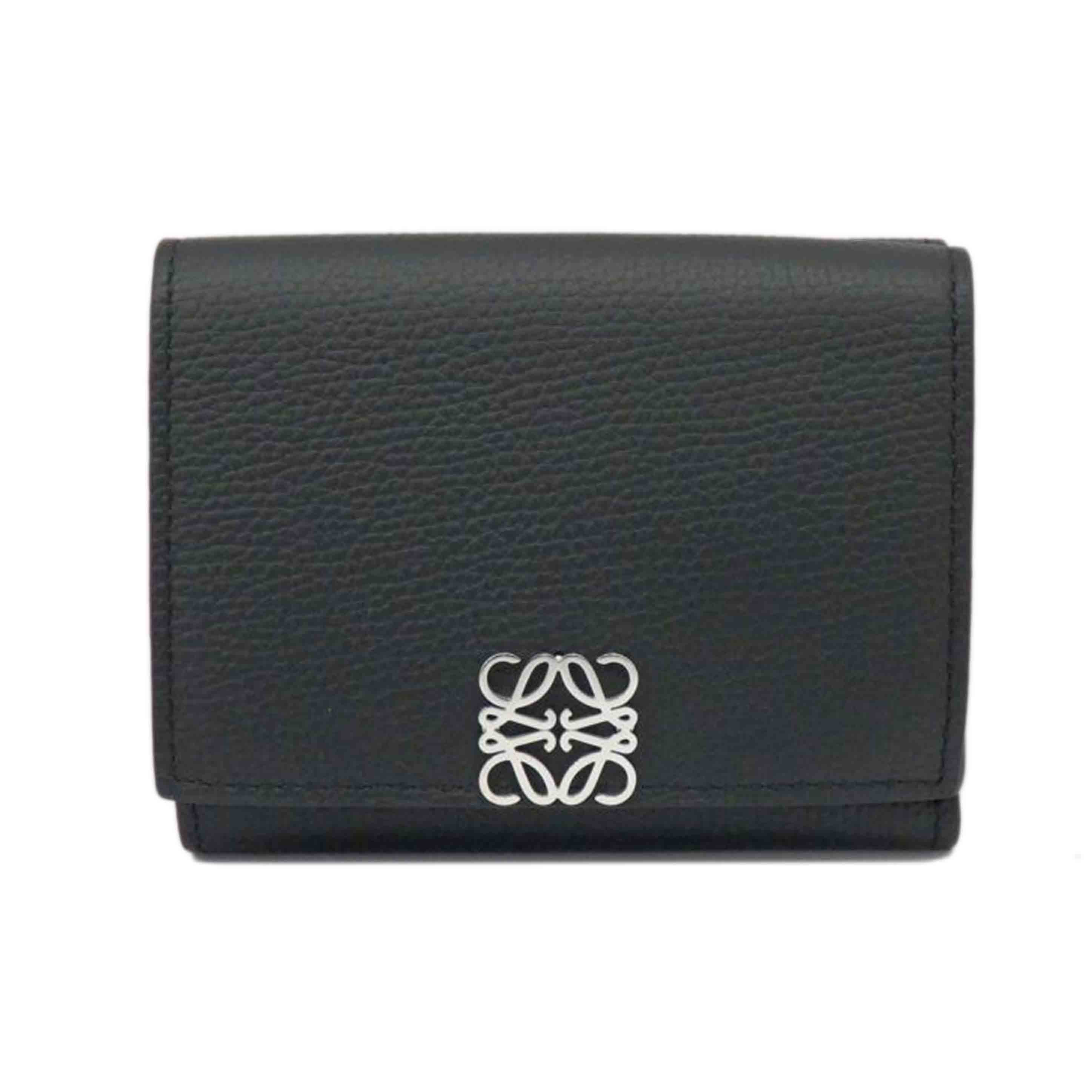 LOEWE ロエベ/アナグラム トライフォールド ウォレット/ブラック/C821TR2X08//262***/ABランク/77