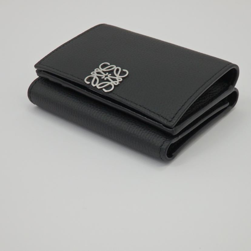 LOEWE ロエベ/アナグラム トライフォールド ウォレット/ブラック/C821TR2X08//262***/ABランク/77
