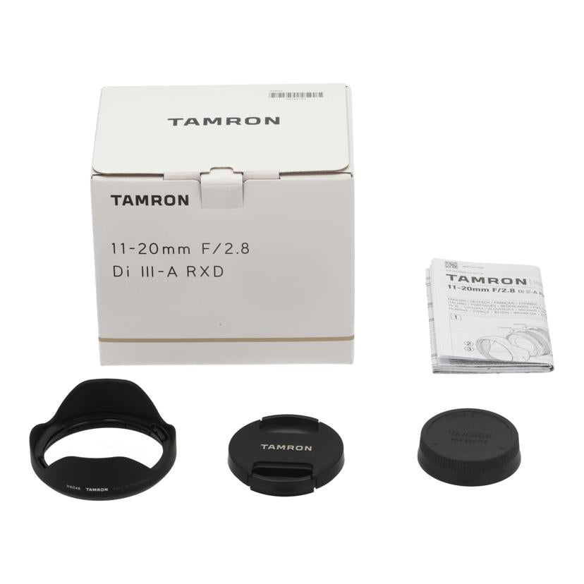 TAMRON SONY E タムロン/交換レンズ/11-20mm/11-20mm F2.8 Di III-A RXD//018275/ABランク/42