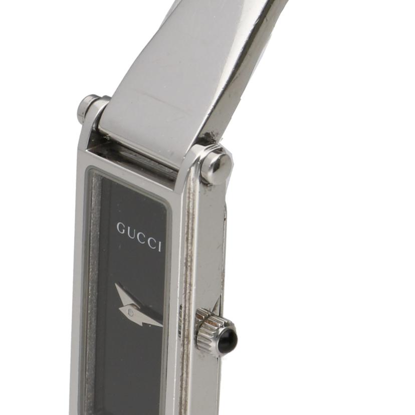 GUCCI グッチ/スクエアバングルウォッチ・ブラック×シルバー/クオーツ/1500L//083****/ABランク/20