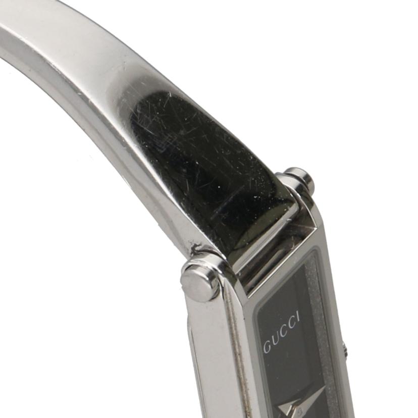 GUCCI グッチ/スクエアバングルウォッチ・ブラック×シルバー/クオーツ/1500L//083****/ABランク/20