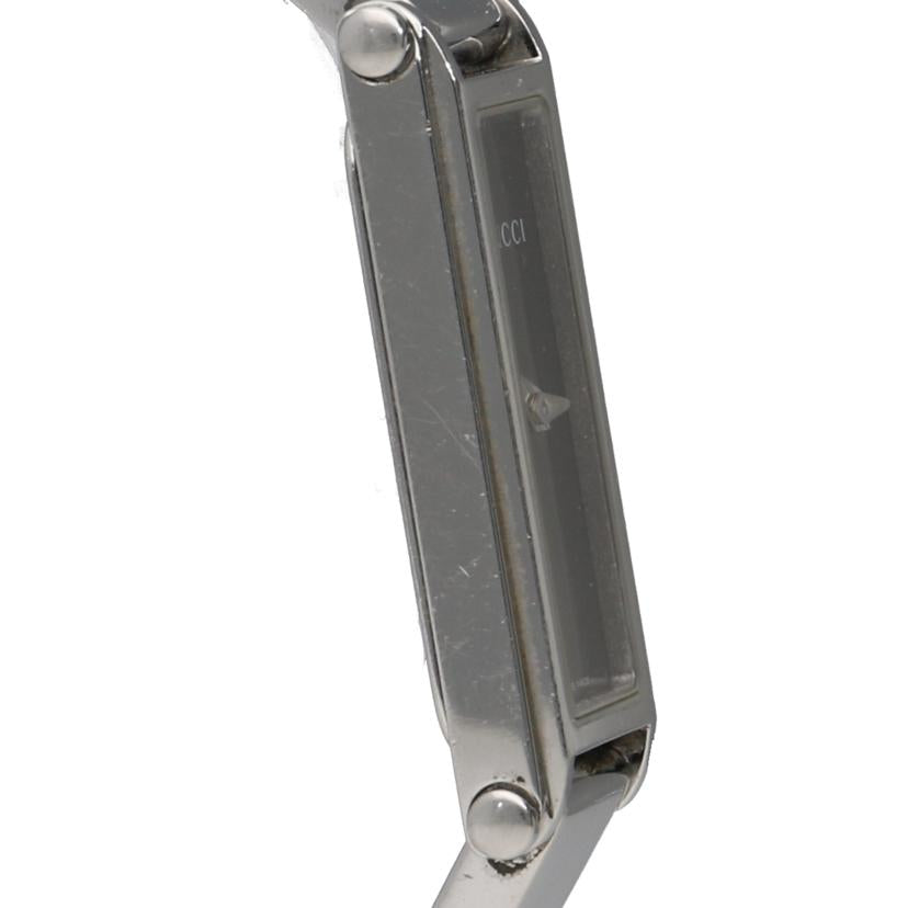 GUCCI グッチ/スクエアバングルウォッチ・ブラック×シルバー/クオーツ/1500L//083****/ABランク/20