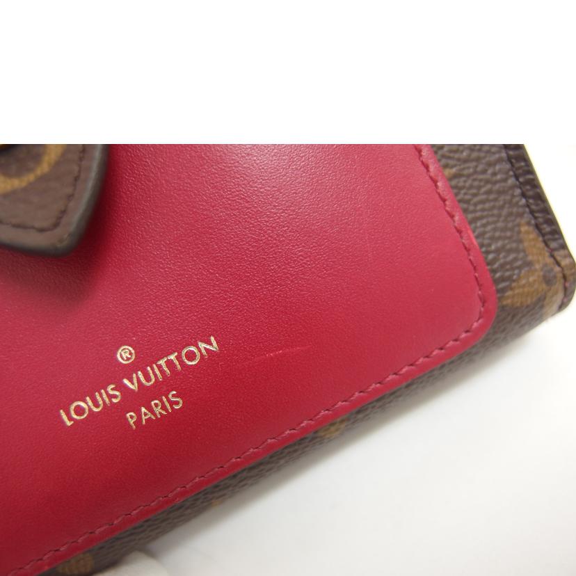 LV ルイ・ヴィトン/ポルトフォイユ・ジュリエット/モノグラム/フューシャ/M69433//ABランク/04