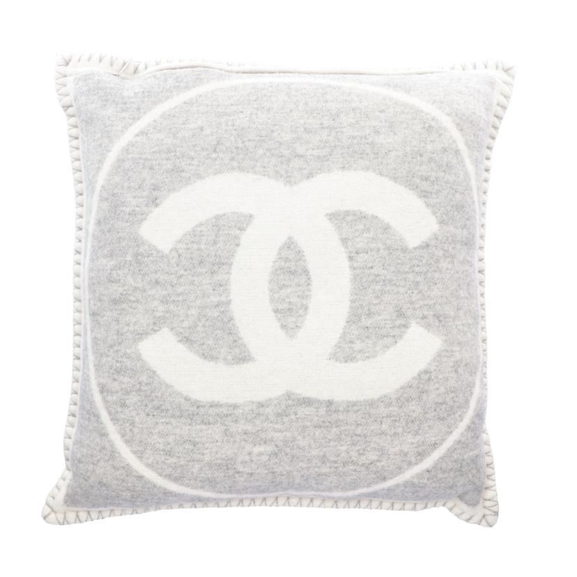 CHANEL シャネル/ココマークカシミヤ混クッション/グレー//Aランク/75