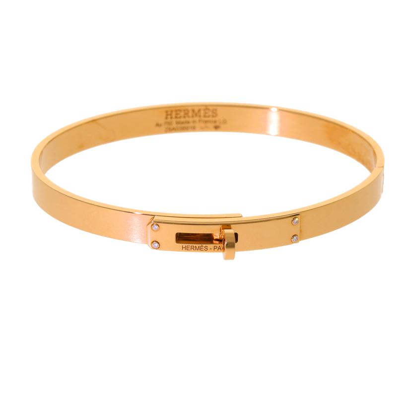 HERMES エルメス/K18PGケリーバングルブレスレット4Pダイヤ//25A038916/Aランク/92