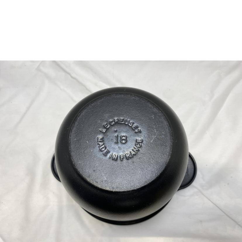 LE CREUSET ルクルーゼ/ココット・エブリィ 18 マットブラック//Bランク/51