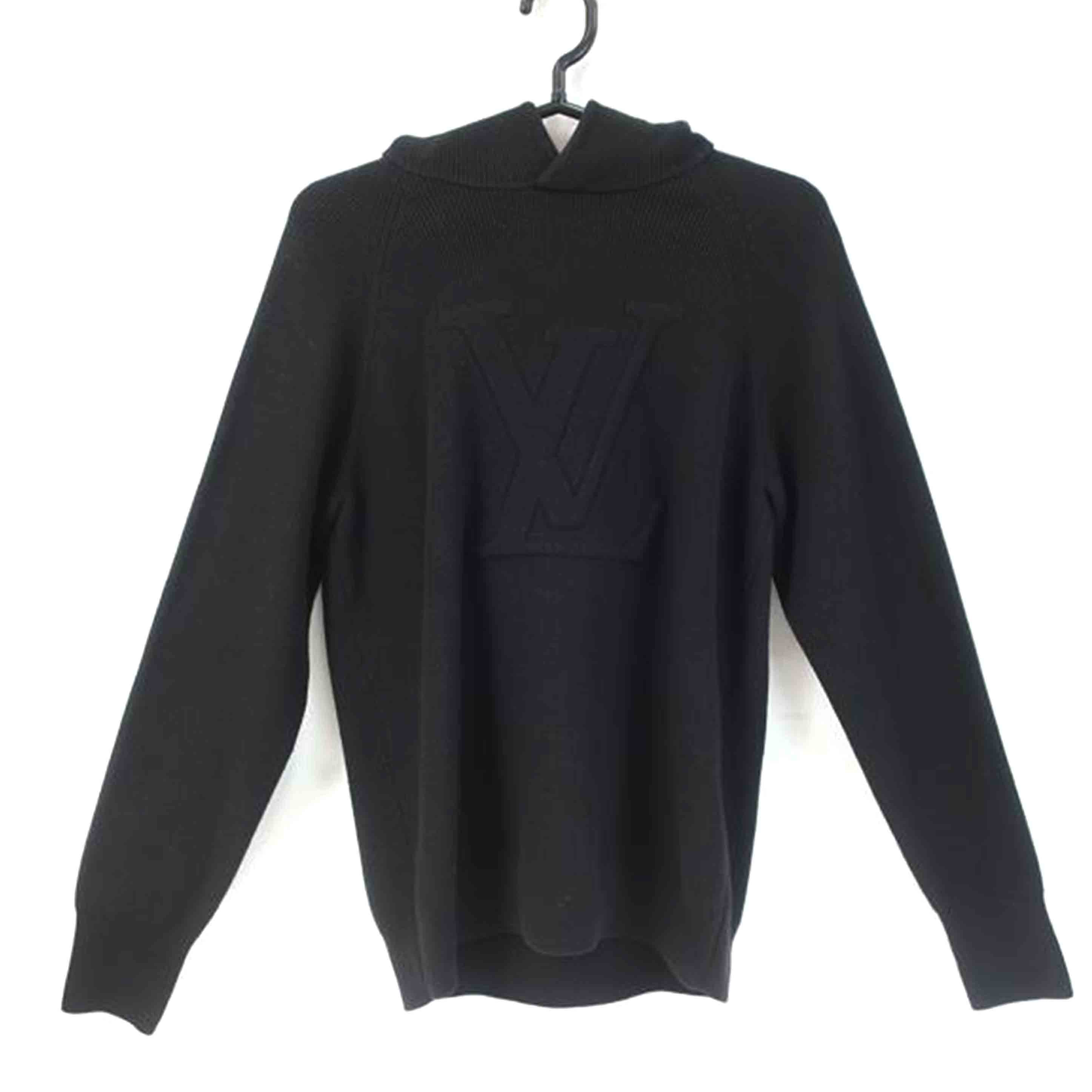 LOUIS VUITTON ルイ・ヴィトン/ビッグロゴフゥーディ XSサイズ ブラック//ABランク/65