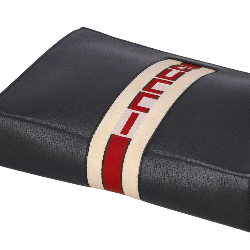 GUCCI GUCCI/ロゴストライプレザークラッチバッグ/475316//218*/ABランク/78