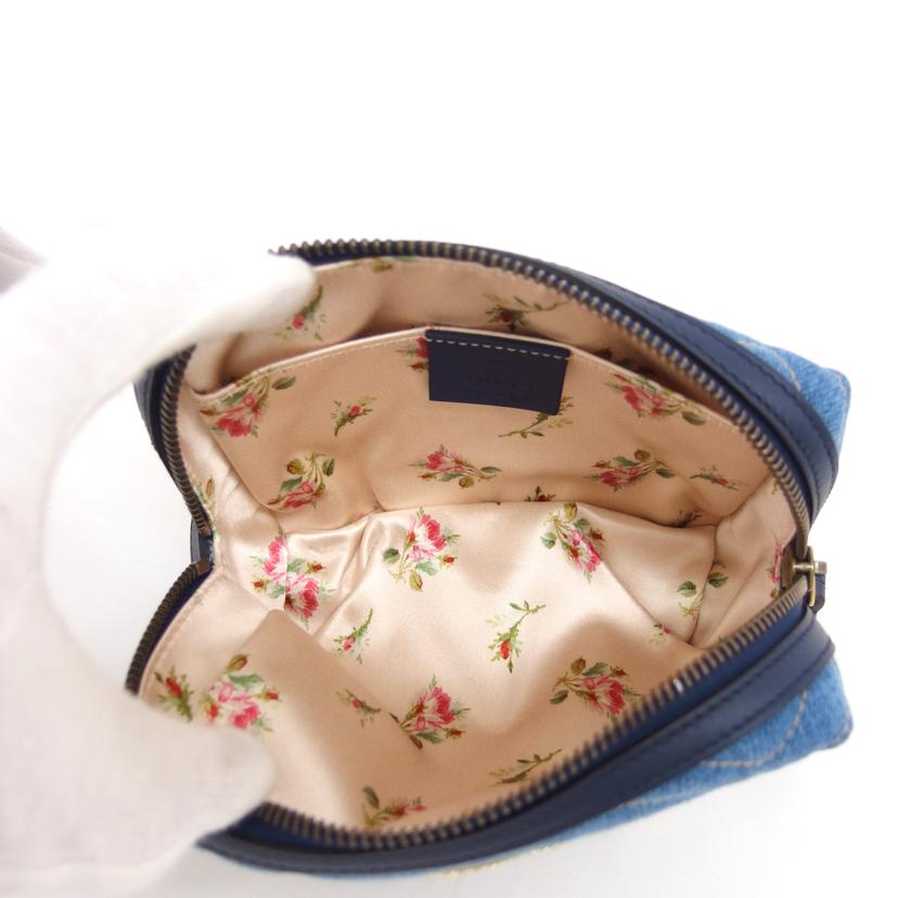 GUCCI グッチ/GGマーモント/デニムキルティングコスメポーチ/476165//520***/Aランク/04