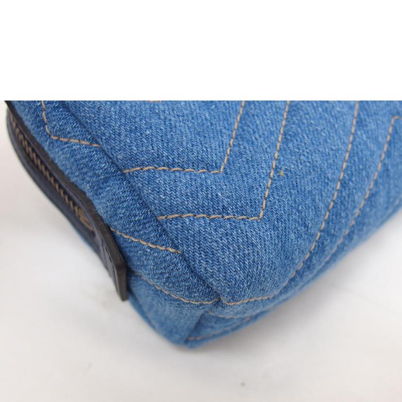 GUCCI グッチ/GGマーモント/デニムキルティングコスメポーチ/476165//520***/Aランク/04