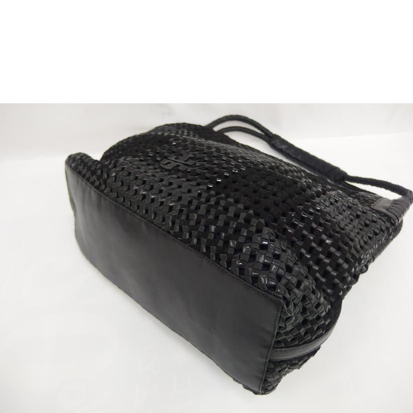 トリーバーチバッグ/トリーバーチバッグレザーロビンソン黒 編み込みバック//ABランク/82