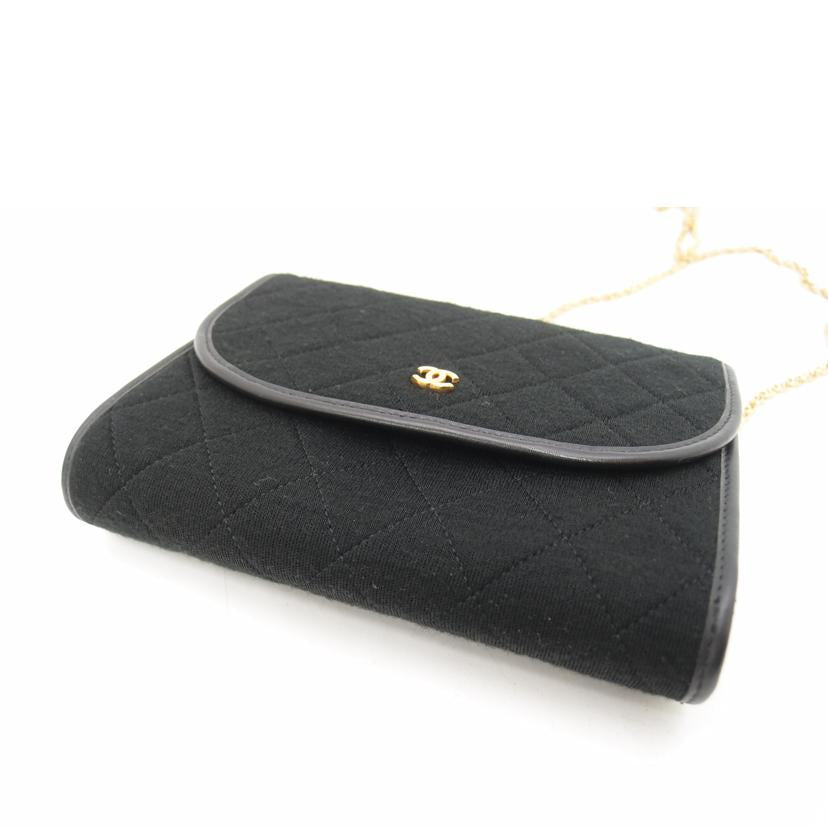 CHANEL シャネル/ミニマトラッセプッシュロックコットンジャージチェーンショルダー/ブラック/M9858 //025****/Aランク/69