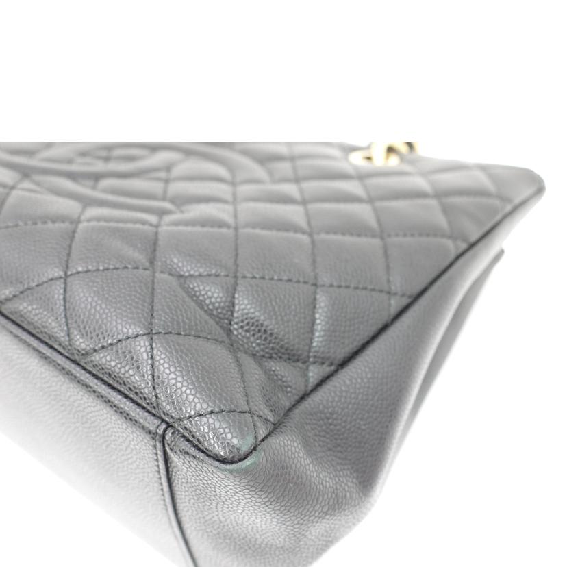 CHANEL/GSTキャビアスキンチェーントート/ブラック//186*****/Aランク/69