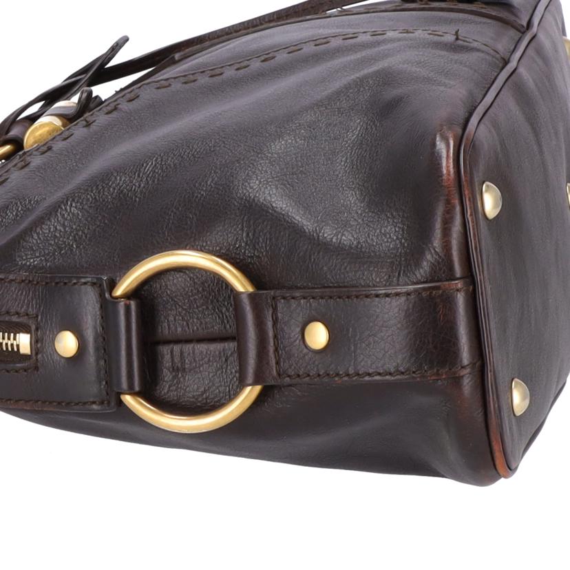 YVES SAINT LAURENT イブサンローラン YVES SAINT LAURENT ミューズハンドバッグ ブラウン/ミューズハンドバッグ/ブラウン/156465・214397//ABランク/37