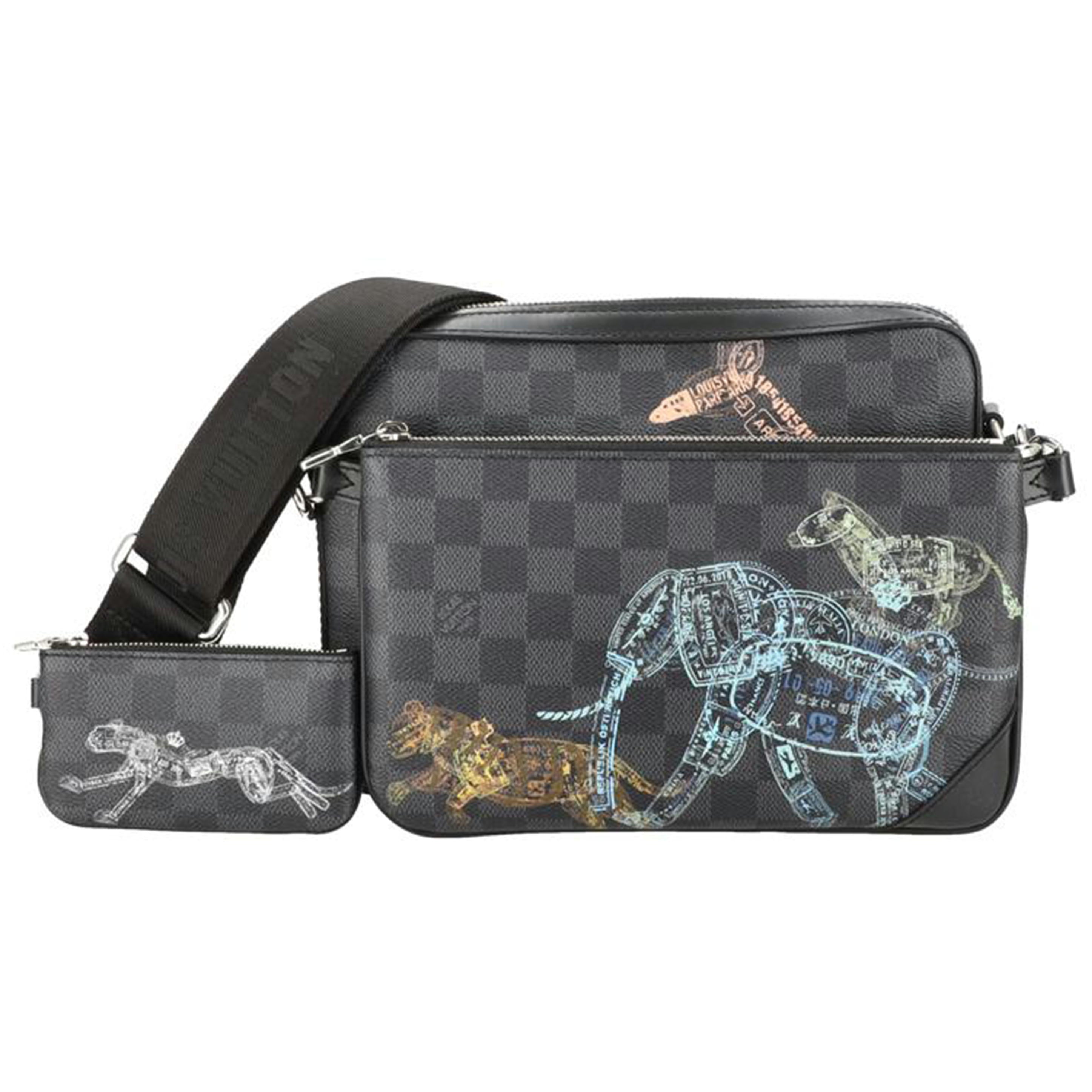 LOUIS VUITTON ルイヴィトン/トリオメッセンジャー/ダミエグラフィット アニマル/N58040//RFI*/Aランク/75