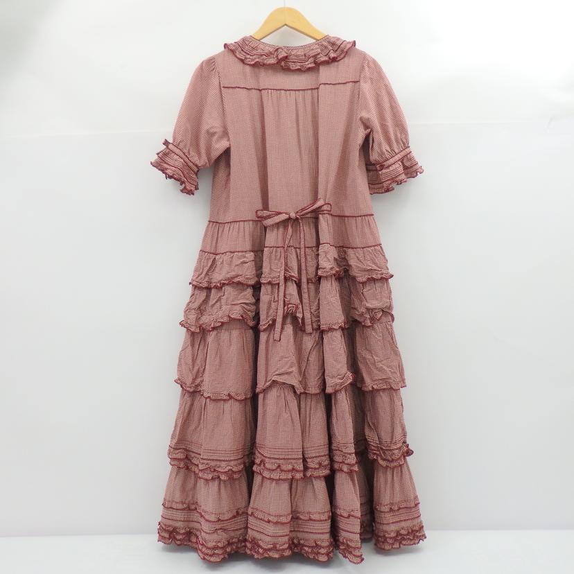 PINK HOUSE ピンクハスス/アースギンガムチェック フリルワンピース 雛菊5段重ね段々フリル/A2113FAY306//Aランク/77