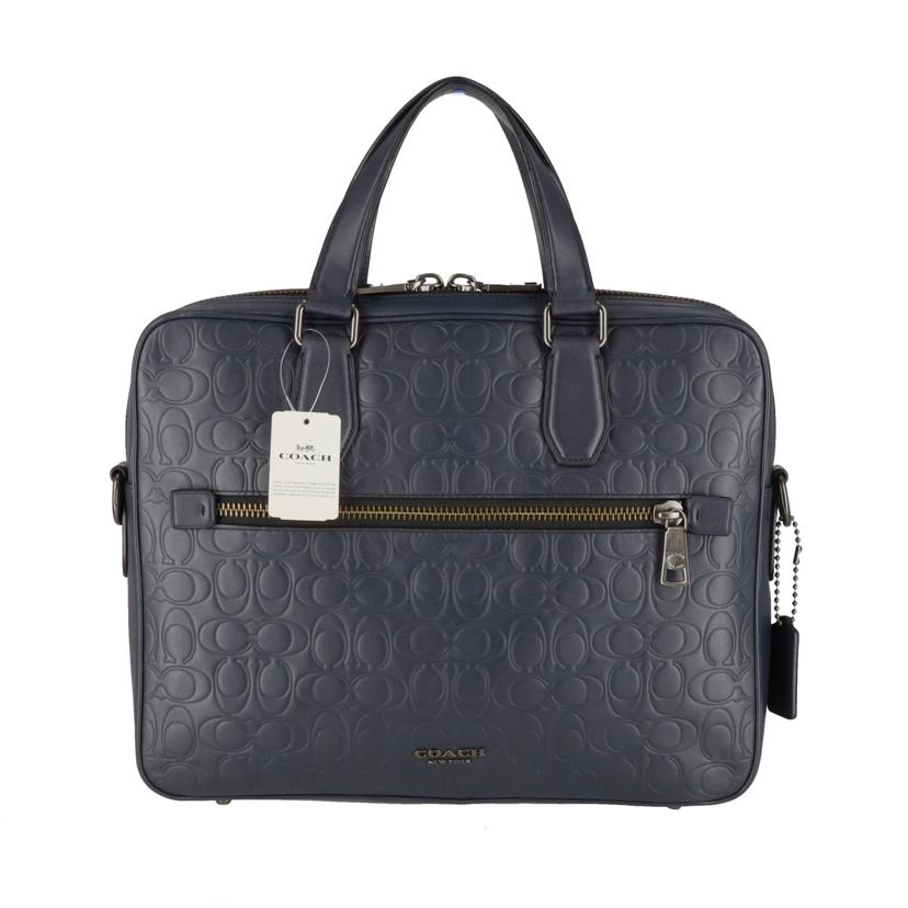 COACH コーチ/シグネチャーレザービジネスバッグ/ネイビー/55570//E19**/SAランク/18