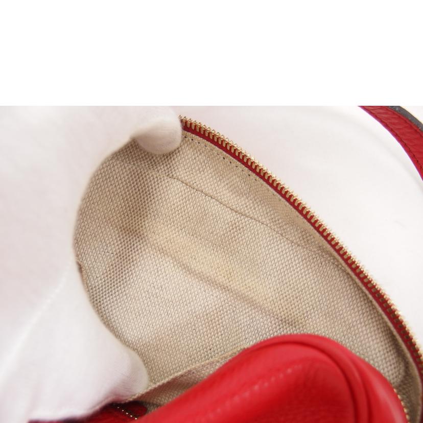 GUCCI グッチ/ソーホーレザー/スモールディスコバッグ/レッド/308364//498***/ABランク/04