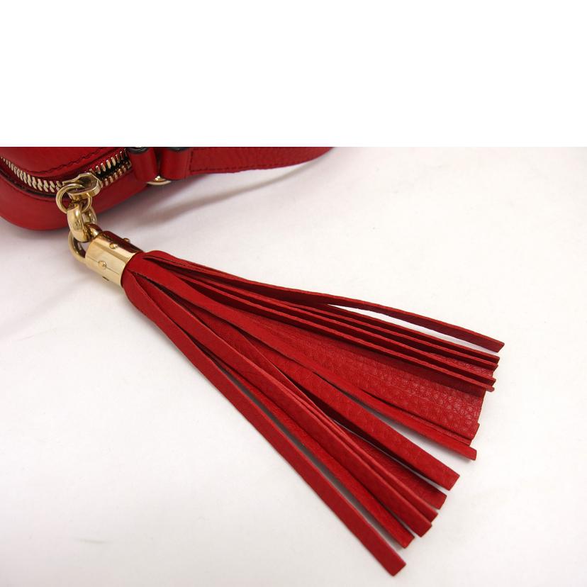 GUCCI グッチ/ソーホーレザー/スモールディスコバッグ/レッド/308364//498***/ABランク/04