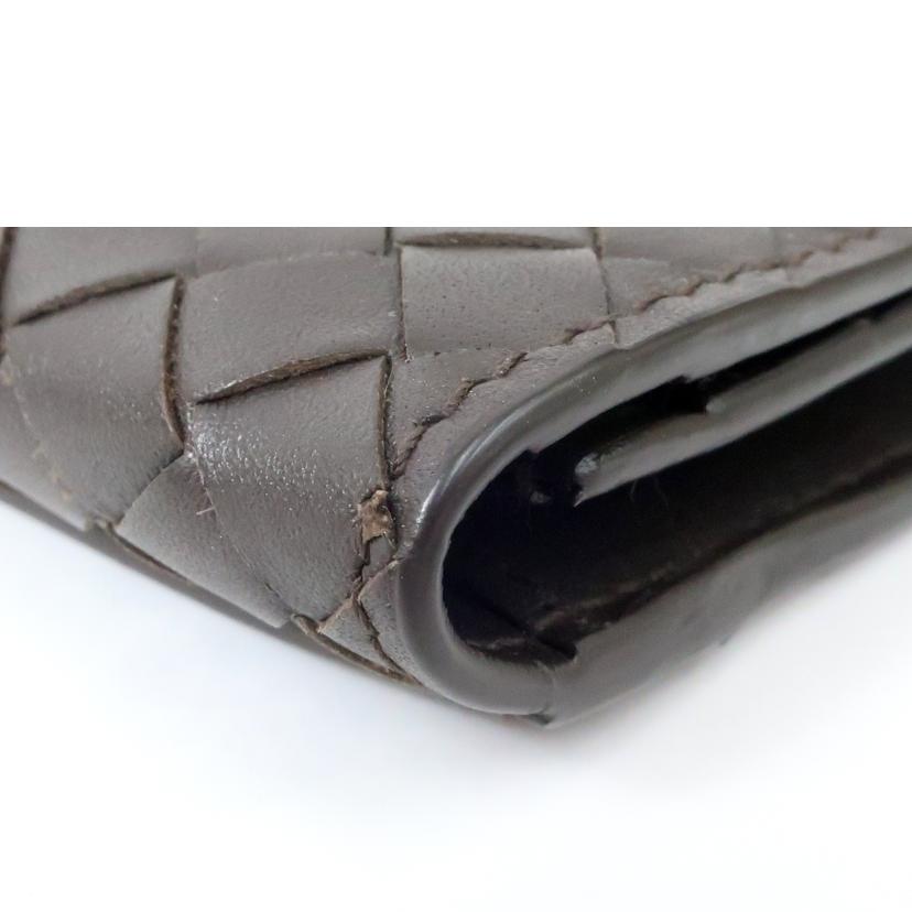 BOTTEGA VENETA ボッテガヴェネタ/二つ折り札入れ カードケース ダークブラウン/120697//Aランク/65