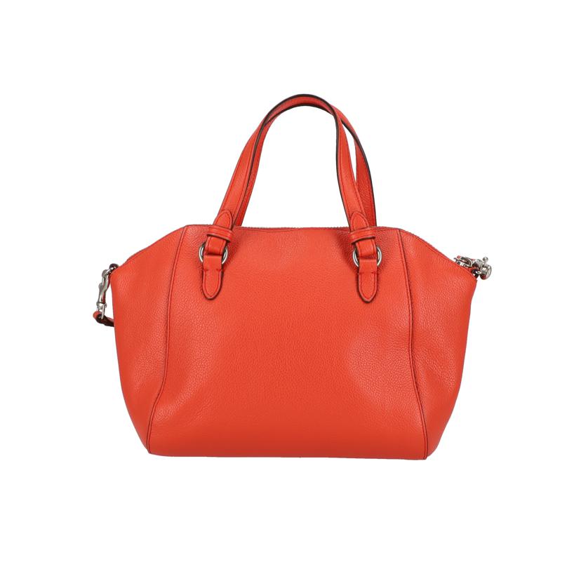 COACH コーチ/バークレザー・ミニサッチェル2WAYバッグ/オレンジ/F54335//B16**/Aランク/18