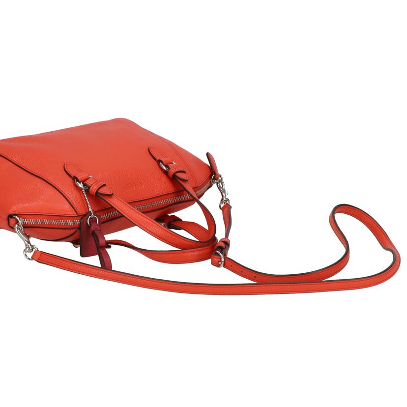 COACH コーチ/バークレザー・ミニサッチェル2WAYバッグ/オレンジ/F54335//B16**/Aランク/18