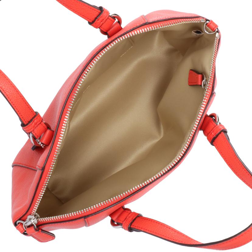 COACH コーチ/バークレザー・ミニサッチェル2WAYバッグ/オレンジ/F54335//B16**/Aランク/18