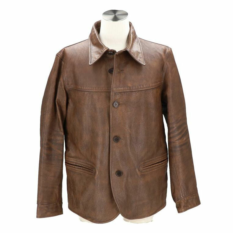 RALPH LAUREN ラルフローレン/RRL LIMITED EDITION レザーカーコート/782795185001//サイズ:M/Aランク/91