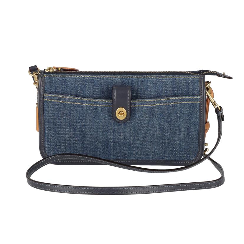 COACH コーチ/デニム×レザーショルダーバッグ/CA182//B22**/Aランク/18