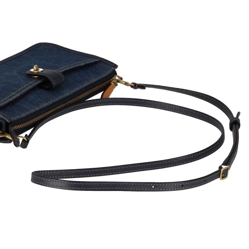 COACH コーチ/デニム×レザーショルダーバッグ/CA182//B22**/Aランク/18