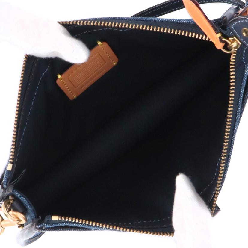 COACH コーチ/デニム×レザーショルダーバッグ/CA182//B22**/Aランク/18