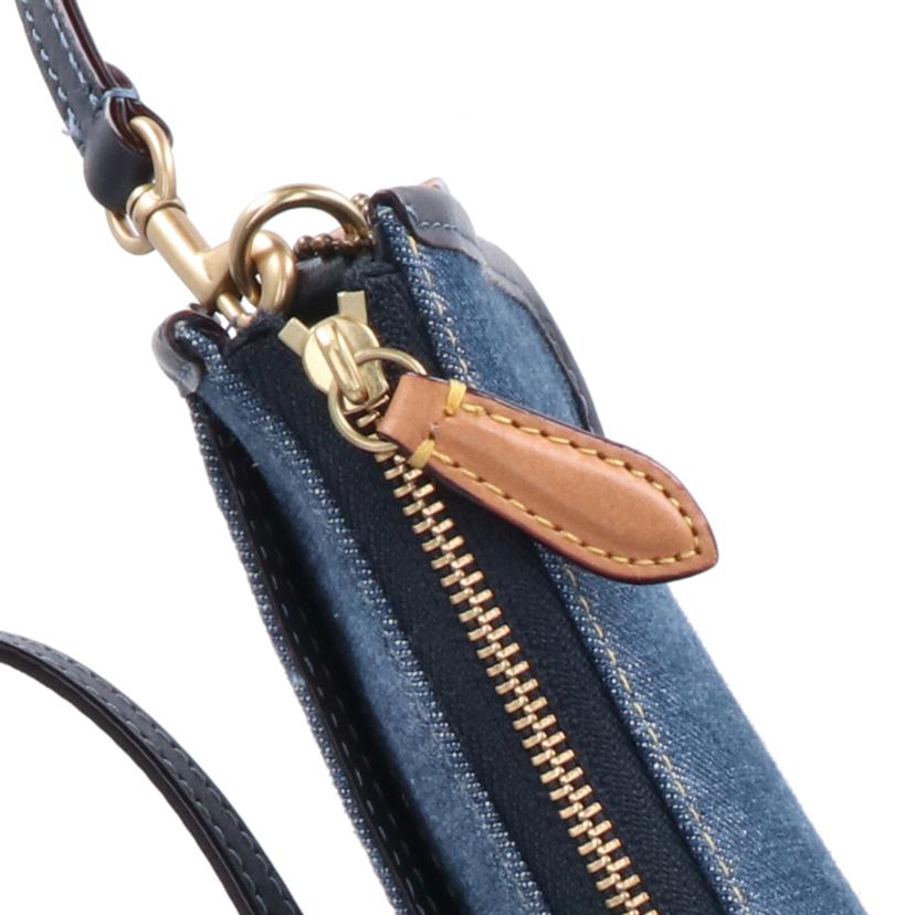 COACH コーチ/デニム×レザーショルダーバッグ/CA182//B22**/Aランク/18