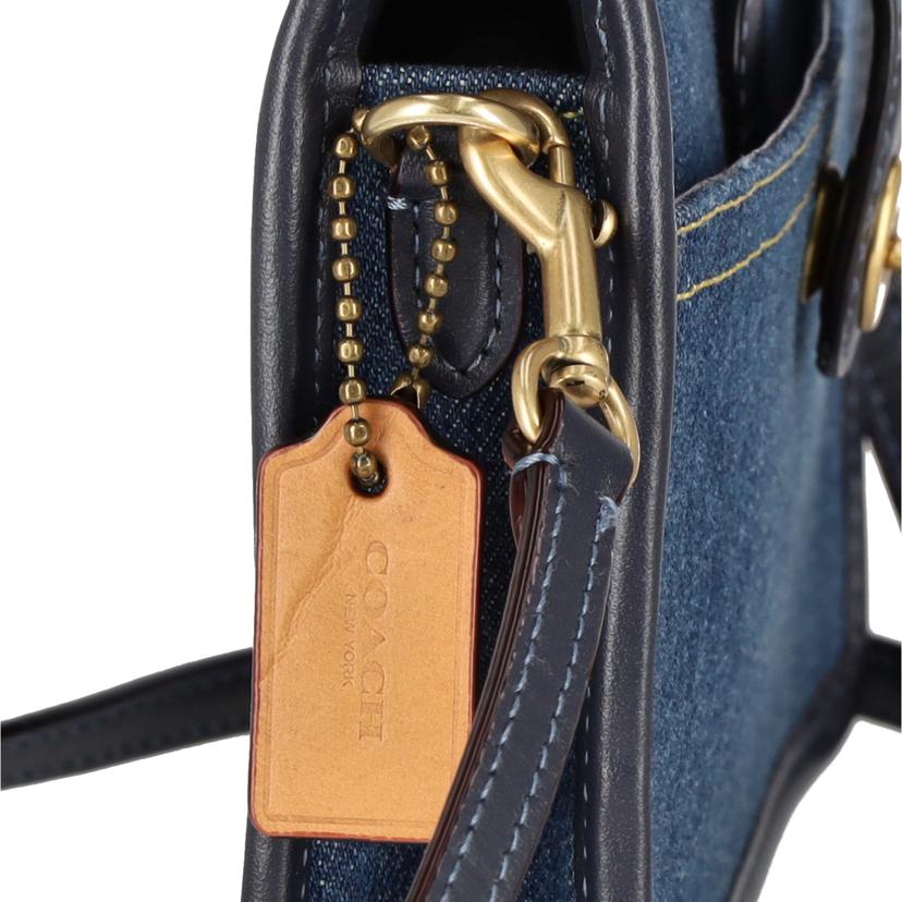 COACH コーチ/デニム×レザーショルダーバッグ/CA182//B22**/Aランク/18