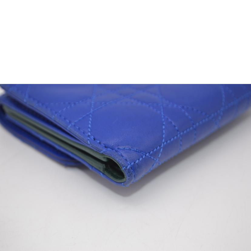 Christian Dior クリスチャンディオール/レディディオールカナージュコンパクトレザー財布//33-*******/ABランク/89