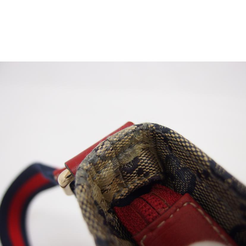 GUCCI グッチ/GGクリスタル/ショルダーバッグ/ネイビー×レッド/189749//001***/ABランク/04