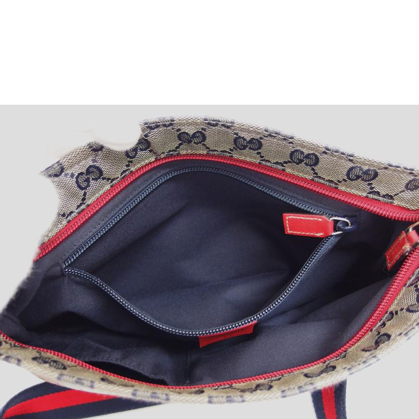 GUCCI グッチ/GGクリスタル/ショルダーバッグ/ネイビー×レッド/189749//001***/ABランク/04