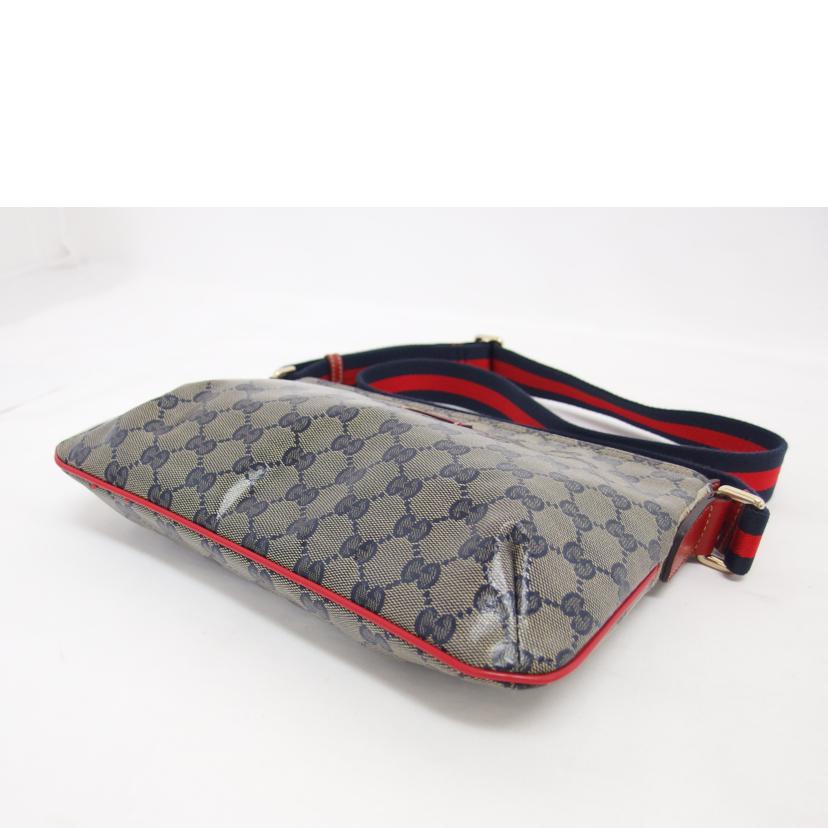 GUCCI グッチ/GGクリスタル/ショルダーバッグ/ネイビー×レッド/189749//001***/ABランク/04