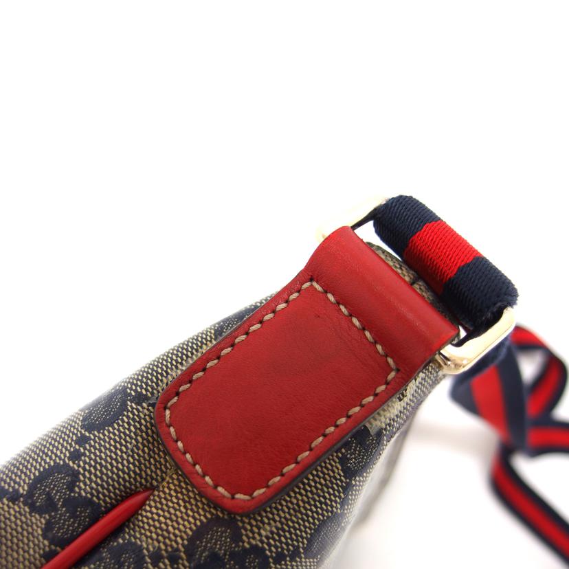 GUCCI グッチ/GGクリスタル/ショルダーバッグ/ネイビー×レッド/189749//001***/ABランク/04