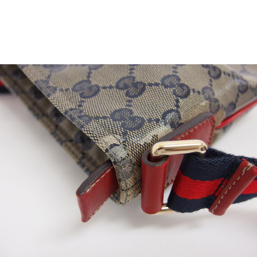 GUCCI グッチ/GGクリスタル/ショルダーバッグ/ネイビー×レッド/189749//001***/ABランク/04