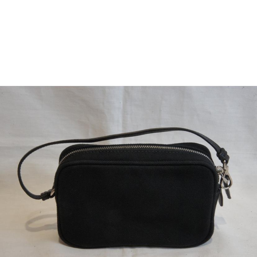 PRADA プラダ/キャンバススクエアポーチブラック//204/Aランク/92