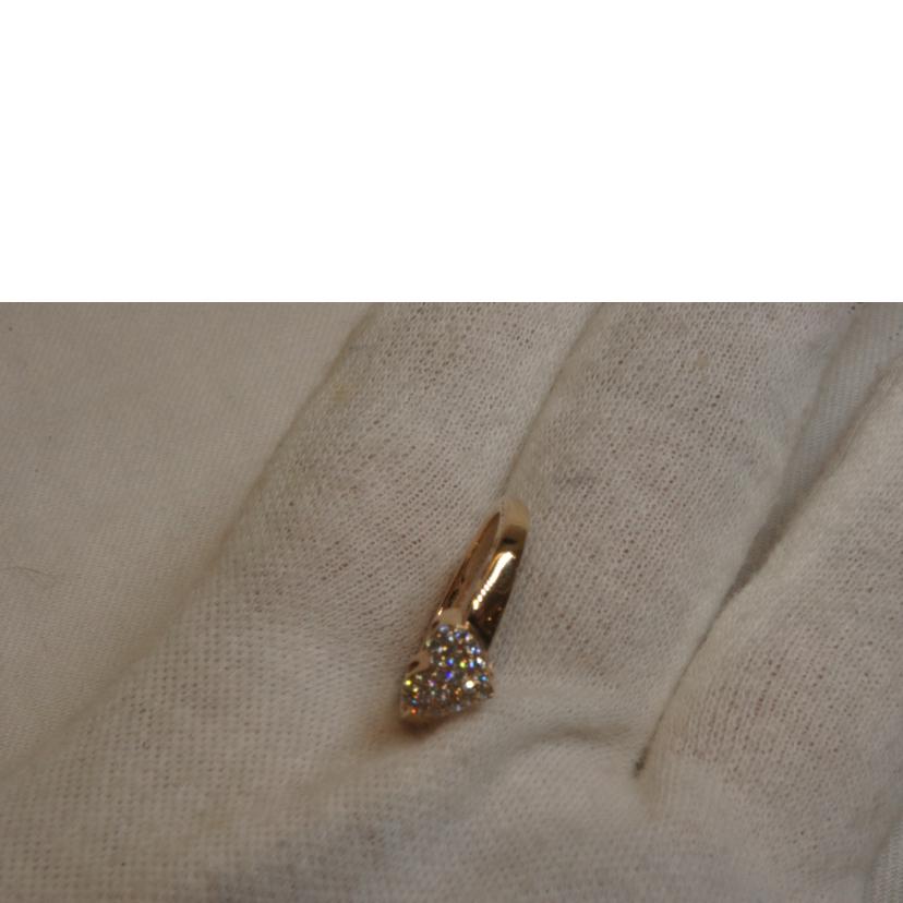 Ponte Vecchio ポンテヴェキオ/K18PGRハートモチーフダイヤ0.13ct//ABランク/92