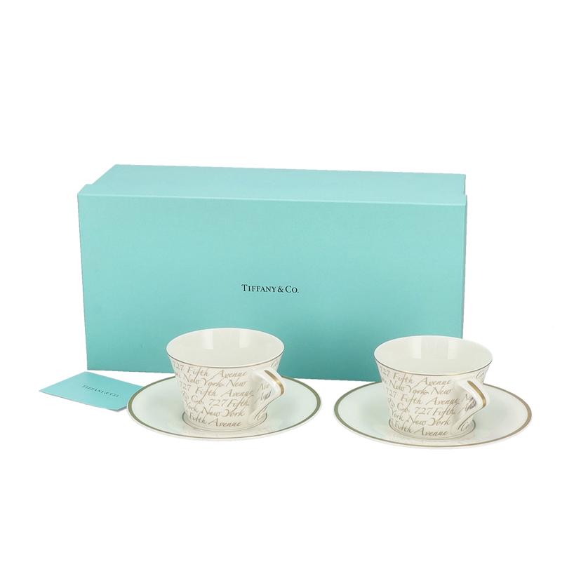 TIFFANY&Co ティファニーアンドコー/NOTES/カップ&ソーサー/ペア//Aランク/85