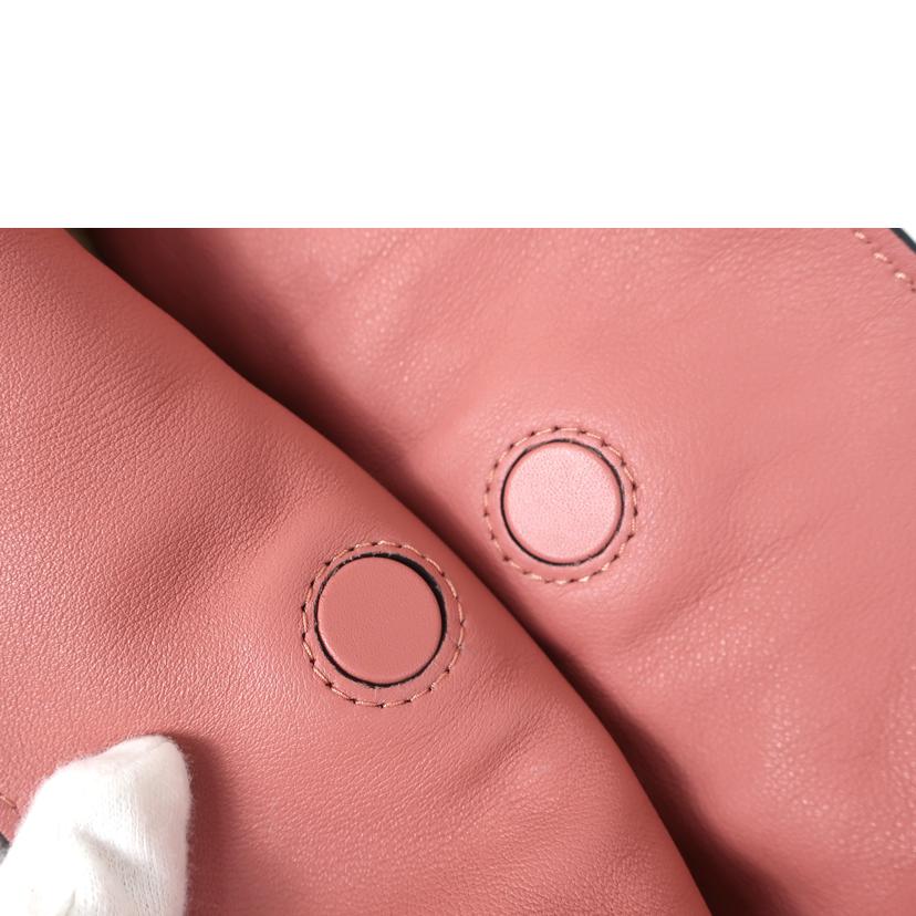 LOEWE ロエベ/フラメンコ クラッチミニ レザ-ショルダーバッグ ピンク//Aランク/65