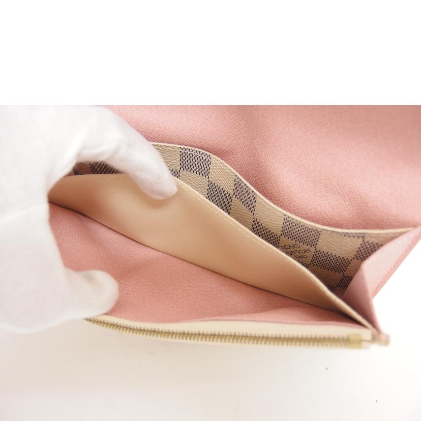 LV ルイ・ヴィトン/ポルトフォイユ・エミリー/ダミエ/アズール/ローズバレリーヌ/N41625//TA2***/Bランク/04