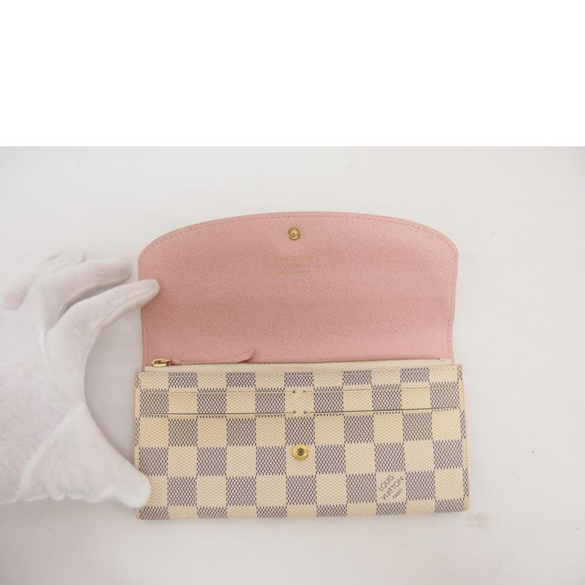 LV ルイ・ヴィトン/ポルトフォイユ・エミリー/ダミエ/アズール/ローズバレリーヌ/N41625//TA2***/Bランク/04