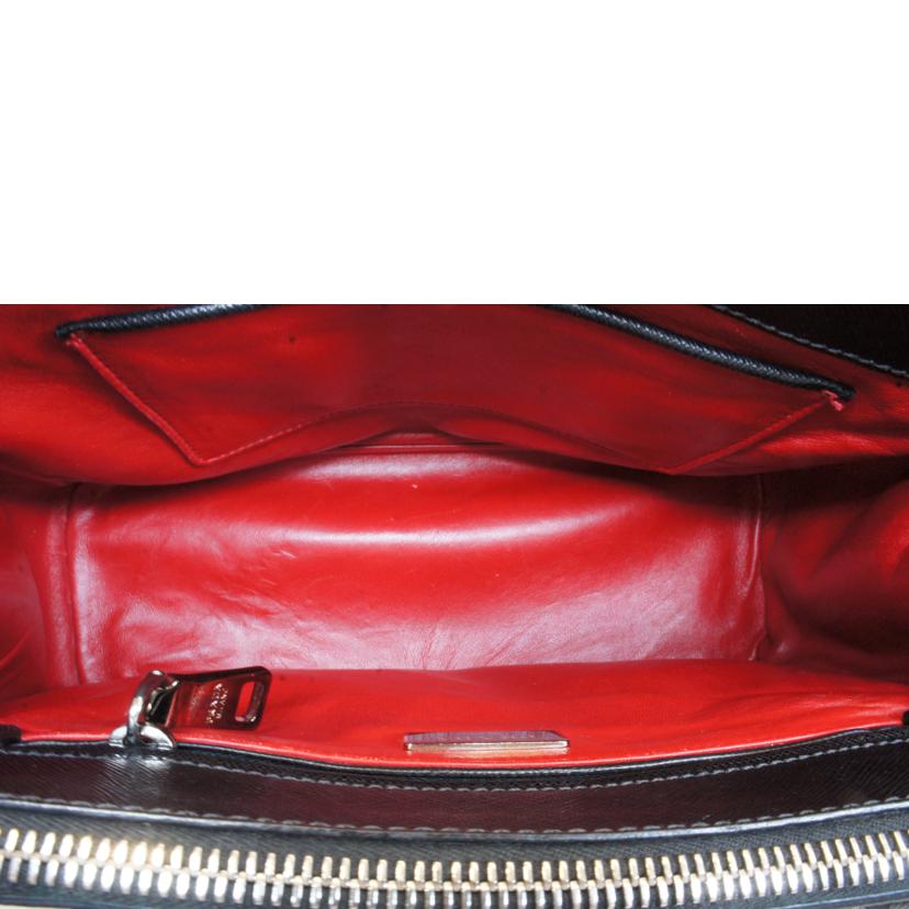 PRADA プラダ/サフィアーノレザー2wayトートブラックSV金具/B2863Y//56/*/Aランク/92