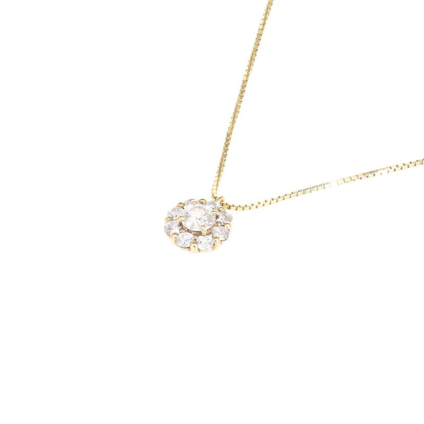 K18ダイヤネックレス0.351/0.41ct//ABランク/19