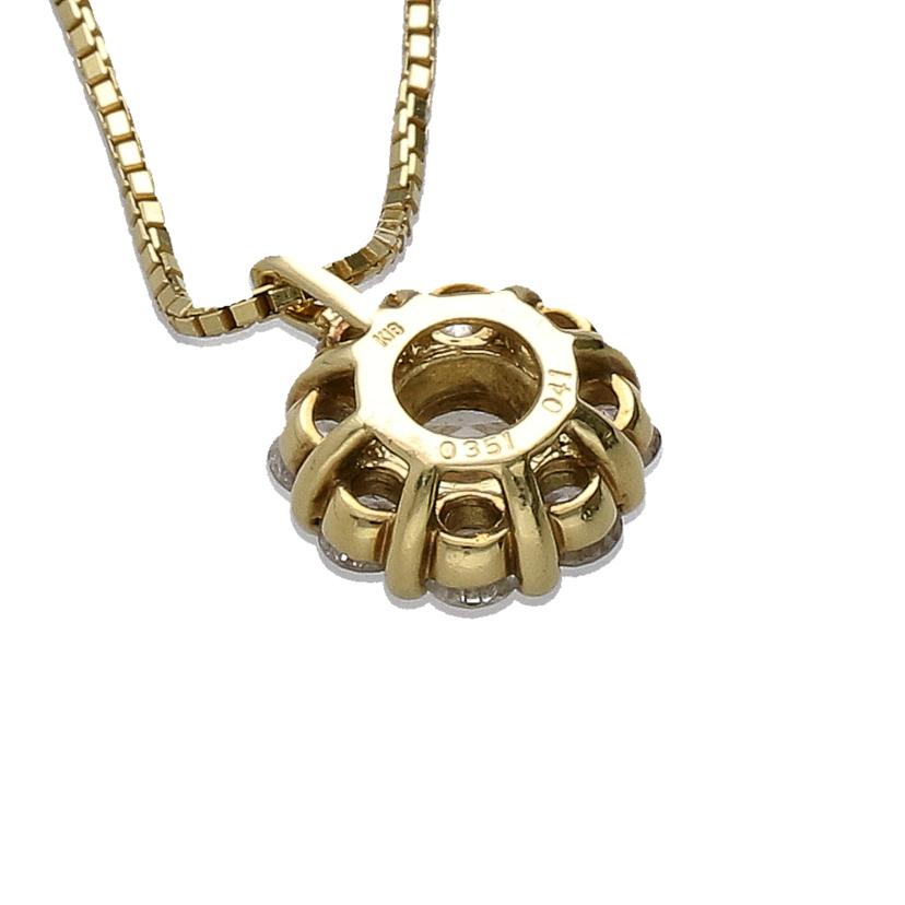 K18ダイヤネックレス0.351/0.41ct//ABランク/19